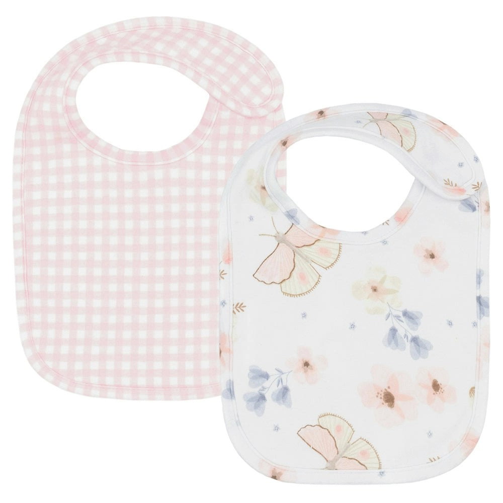 Living Textiles | Baby Bibs - 2 Pack - Butterfly Garden