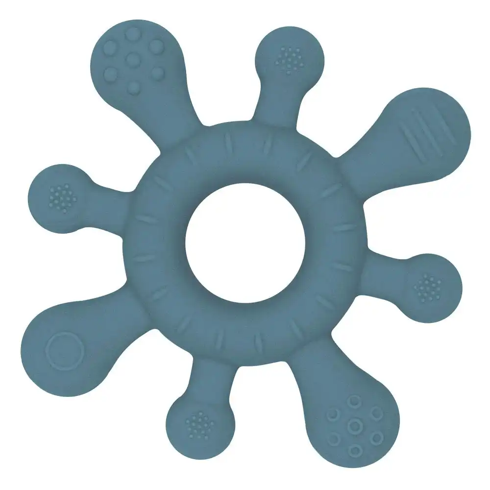 Playground by Living Textiles | Silicone Splash Teether - Steel Blue