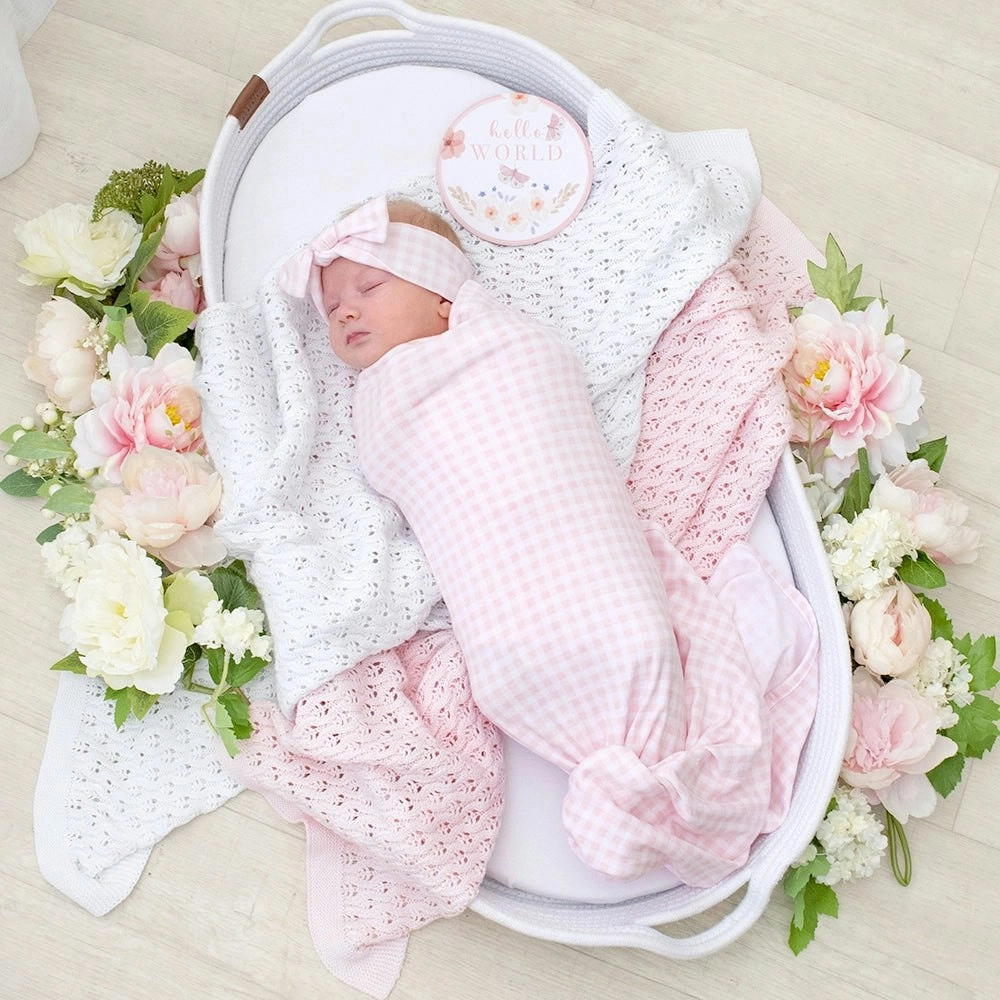 Living Textiles | Hello World Gift Set - Pink Gingham