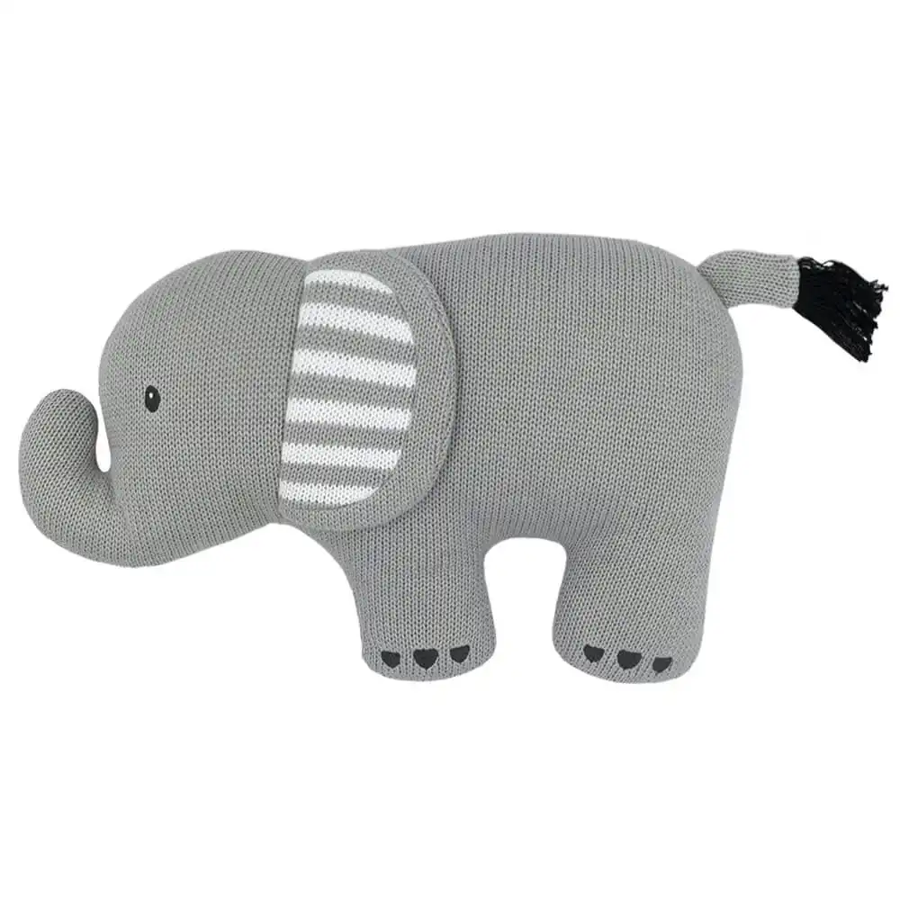 Lolli Living | 100% Cotton knit cushion - Elephant