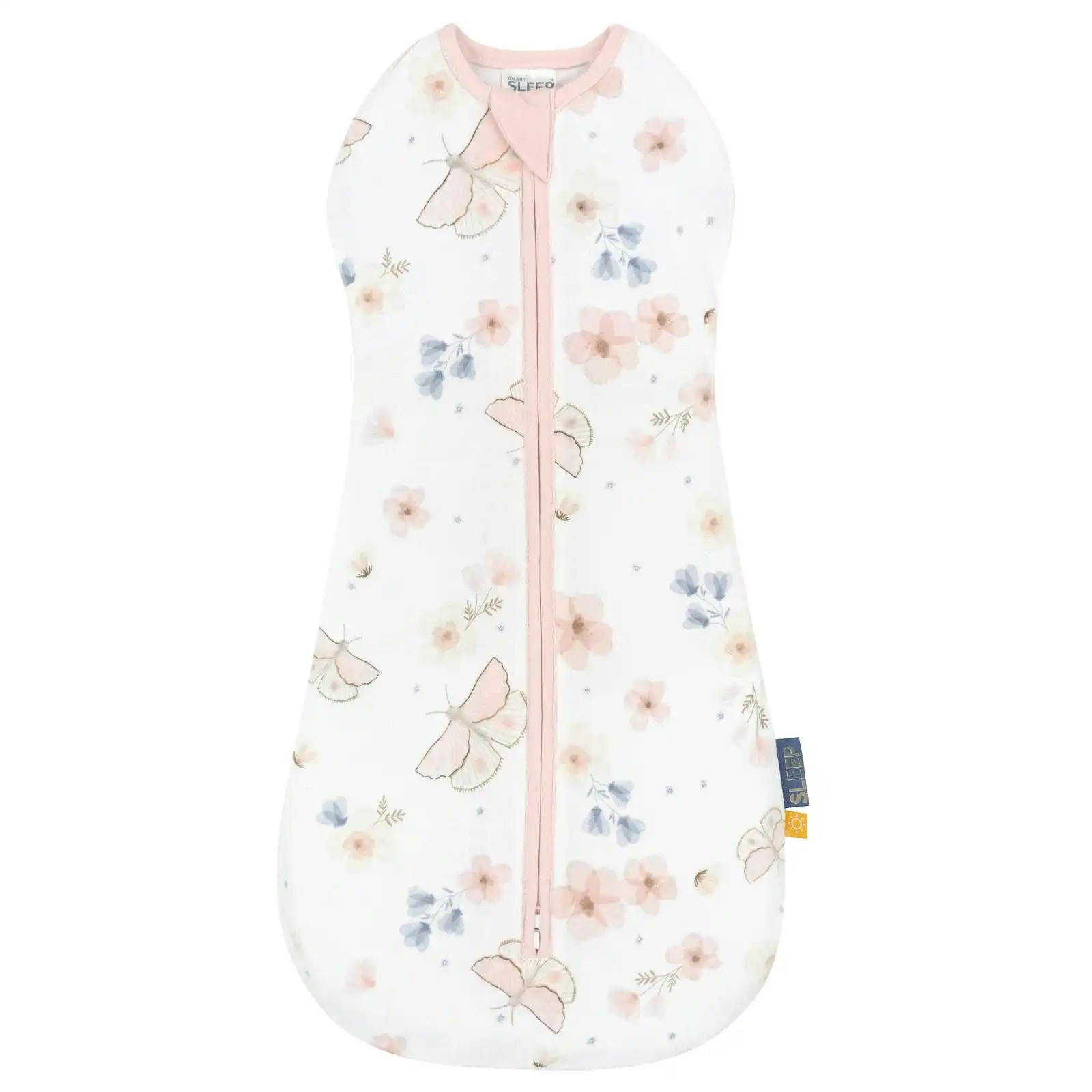 Living Textiles | Smart Sleep Zip Up Swaddle 4-12mths 0.2TOG - Butterfly