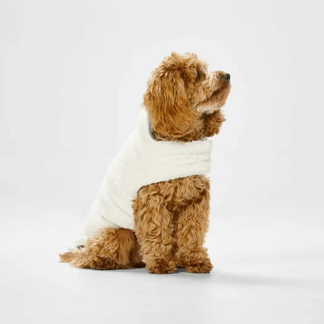 Reversible Teddy Sweater Natural / Khaki XL