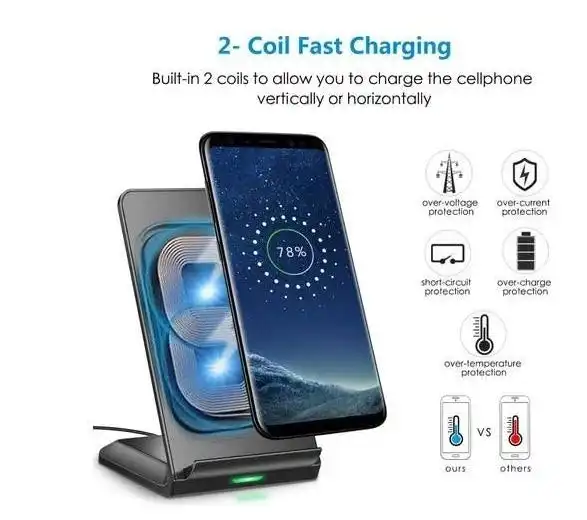 Choetech T524-S QI Fast Wireless Charger Stand Reliable Quality Durable In Use