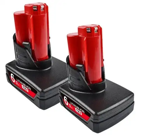 2 Pack | 6.0Ah 12V Tool Battery For Milwaukee M12 48-11-2440 48-11-2402 with Extended Capacity