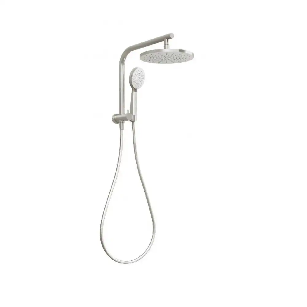 Phoenix Vivid Slimline Compact Twin Shower Brushed Nickel VS6510-40