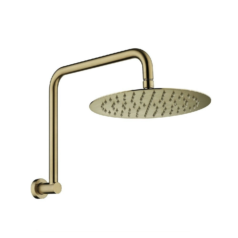 Fienza Kaya Gooseneck Shower Arm set Urban Brass 411125UB-A