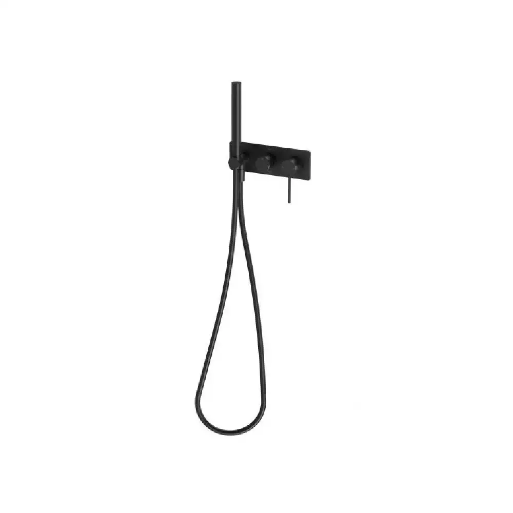 Phoenix Vivid Slimline Wall Shower System Matte Black VS7490-10