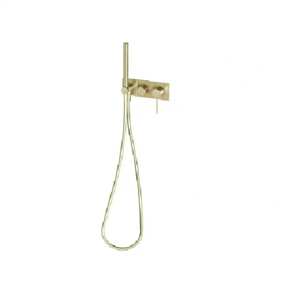 Phoenix Vivid Slimline Wall Shower System Brushed Gold VS7490-12