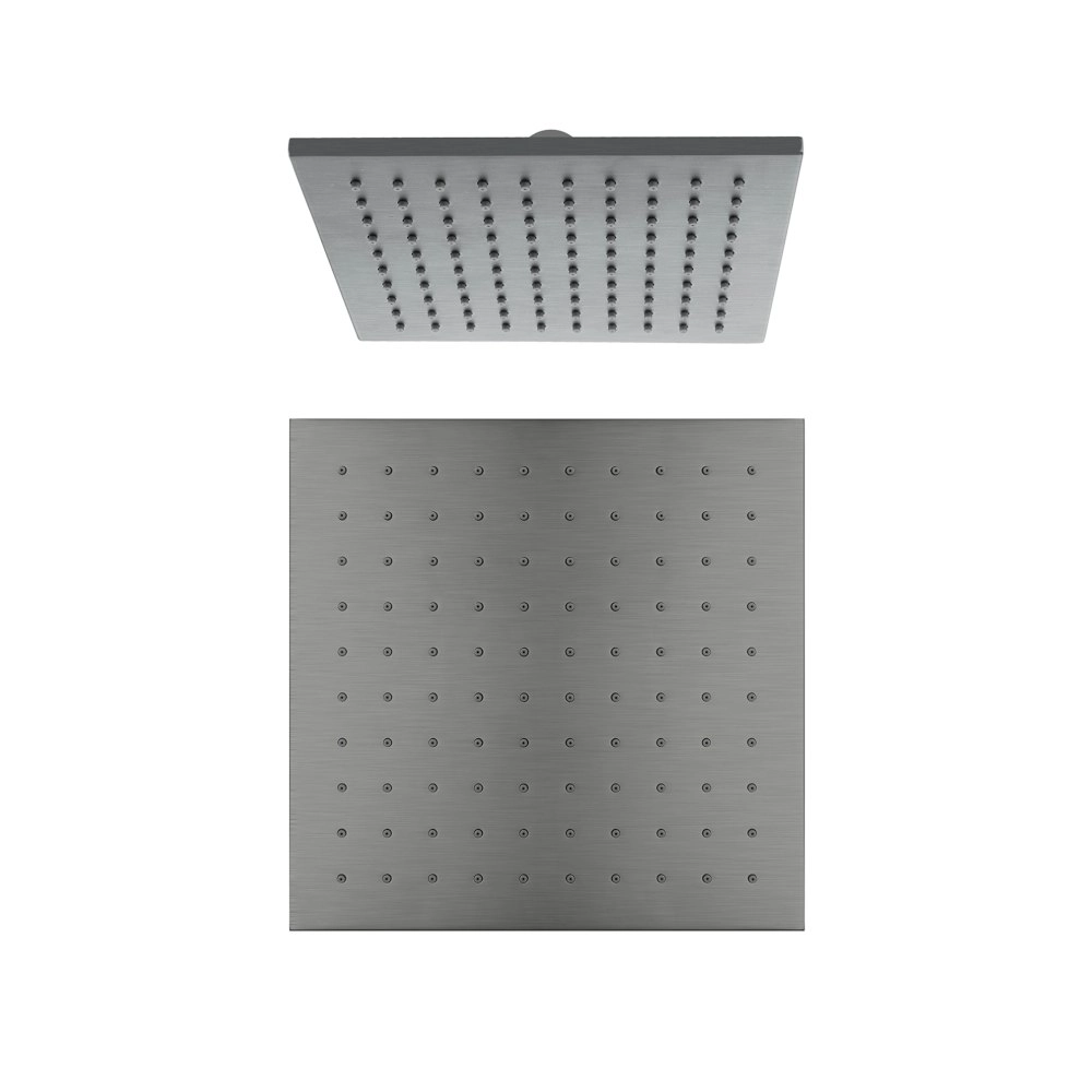 Nero 250mm Square Shower Head Gun Metal NRROB1003GM