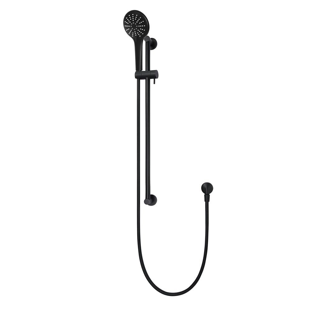 Meir Round Hand Shower on Rail Column Matte Black MZ0402