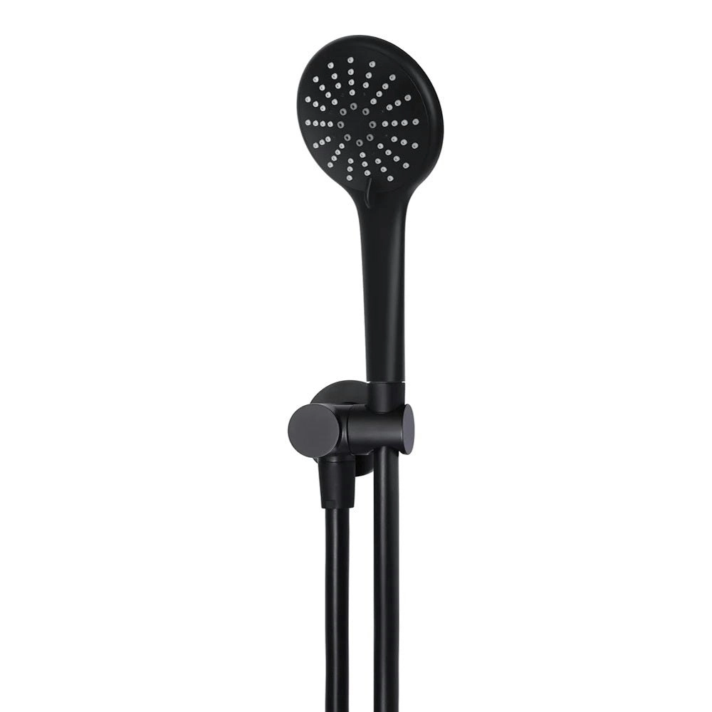 Meir Round Hand Shower on Swivel Bracket Matte Black MZ06