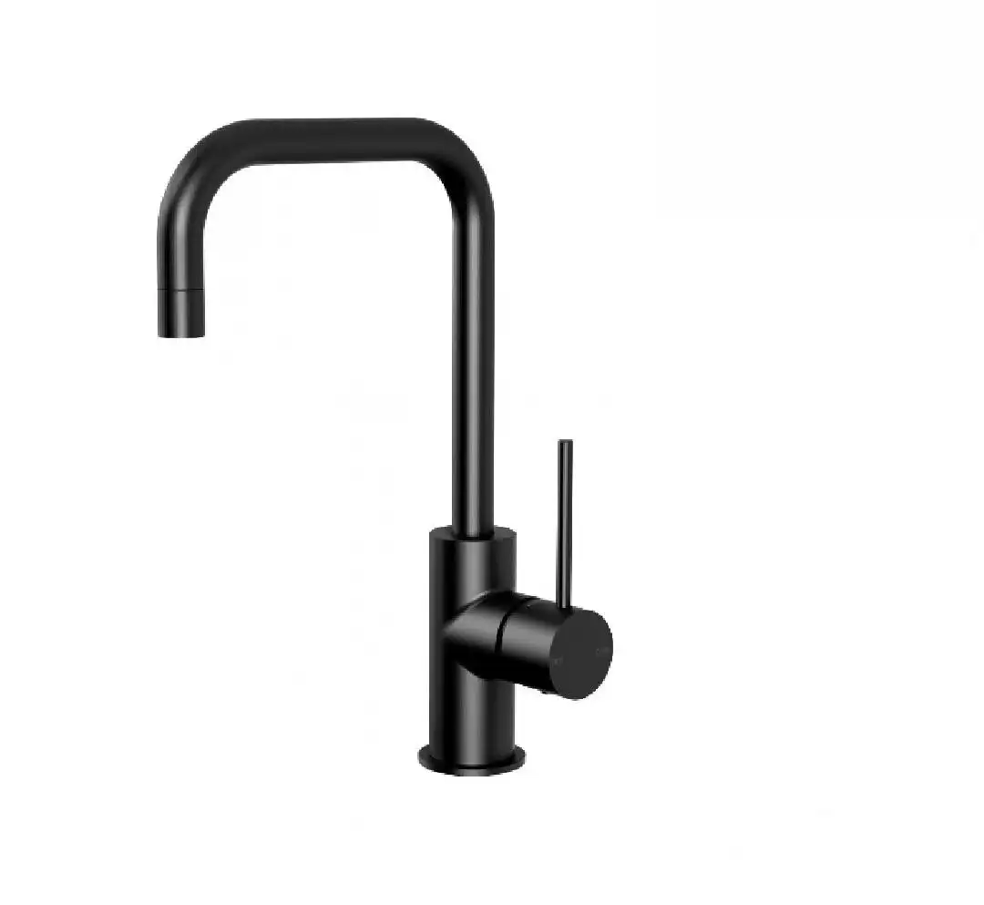 Phoenix Vivid Slimline Sink Mixer 160mm Squareline Matte Black VS732 MB