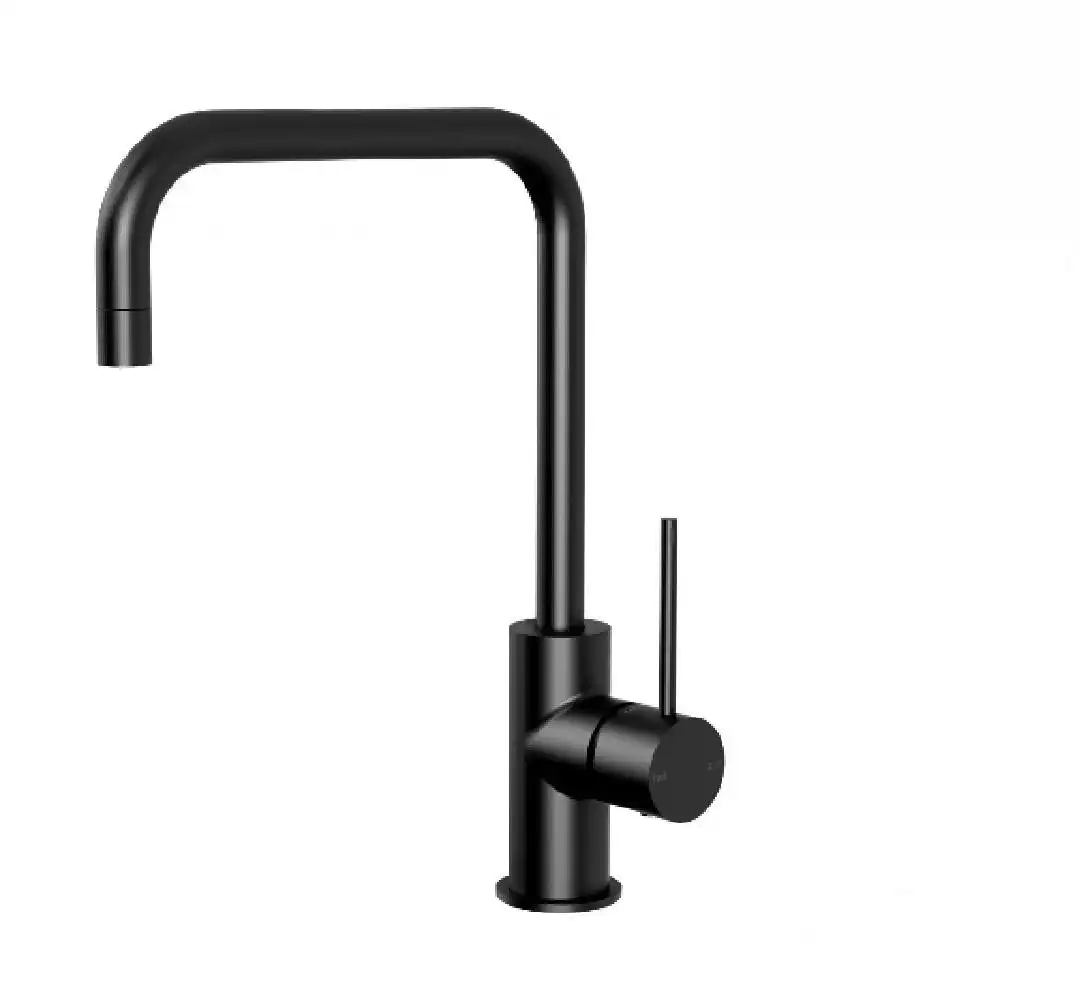 Phoenix Vivid Slimline Sink Mixer 220mm Squareline Matte Black VS731 MB