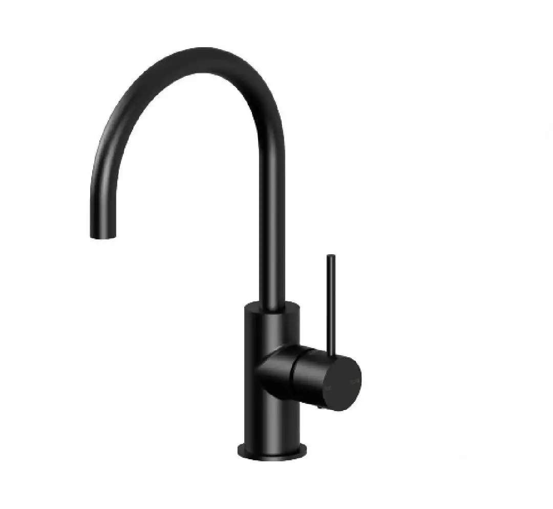 Phoenix Vivid Slimline Sink Mixer 160mm Gooseneck Matte Black VS735 MB