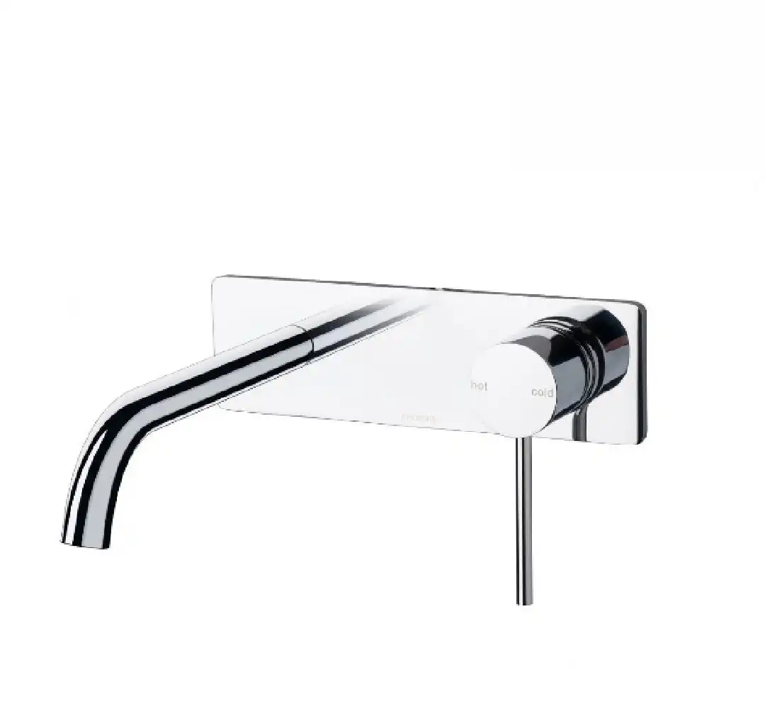 Phoenix Vivid Slimline Wall Basin Mixer Set 180mm Curved Chrome VS785 CHR