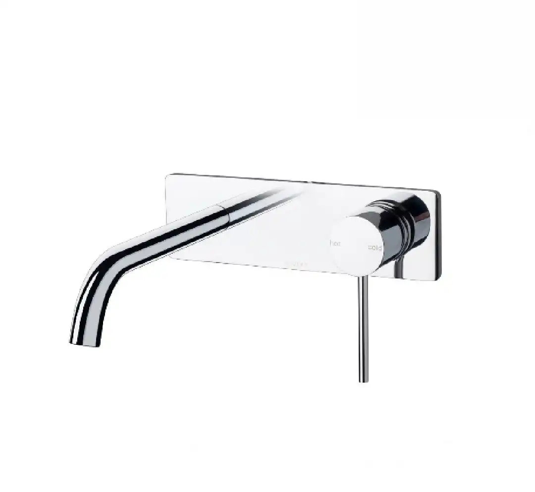 Phoenix Vivid Slimline Wall Bath Mixer Set 180mm Curved Chrome VS783 CHR