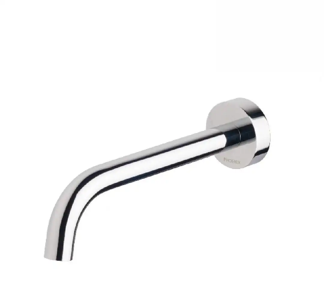 Phoenix Vivid Slimline Wall Bath Outlet 180mm Curved Chrome VS776 CHR