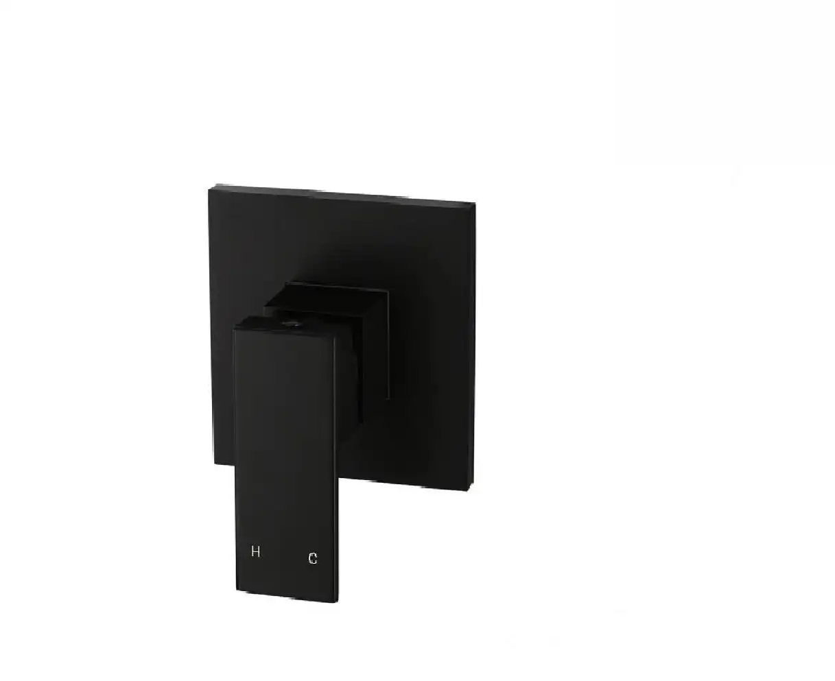 Meir Shower/ Bath Wall Mixer Square Matte Black MW01