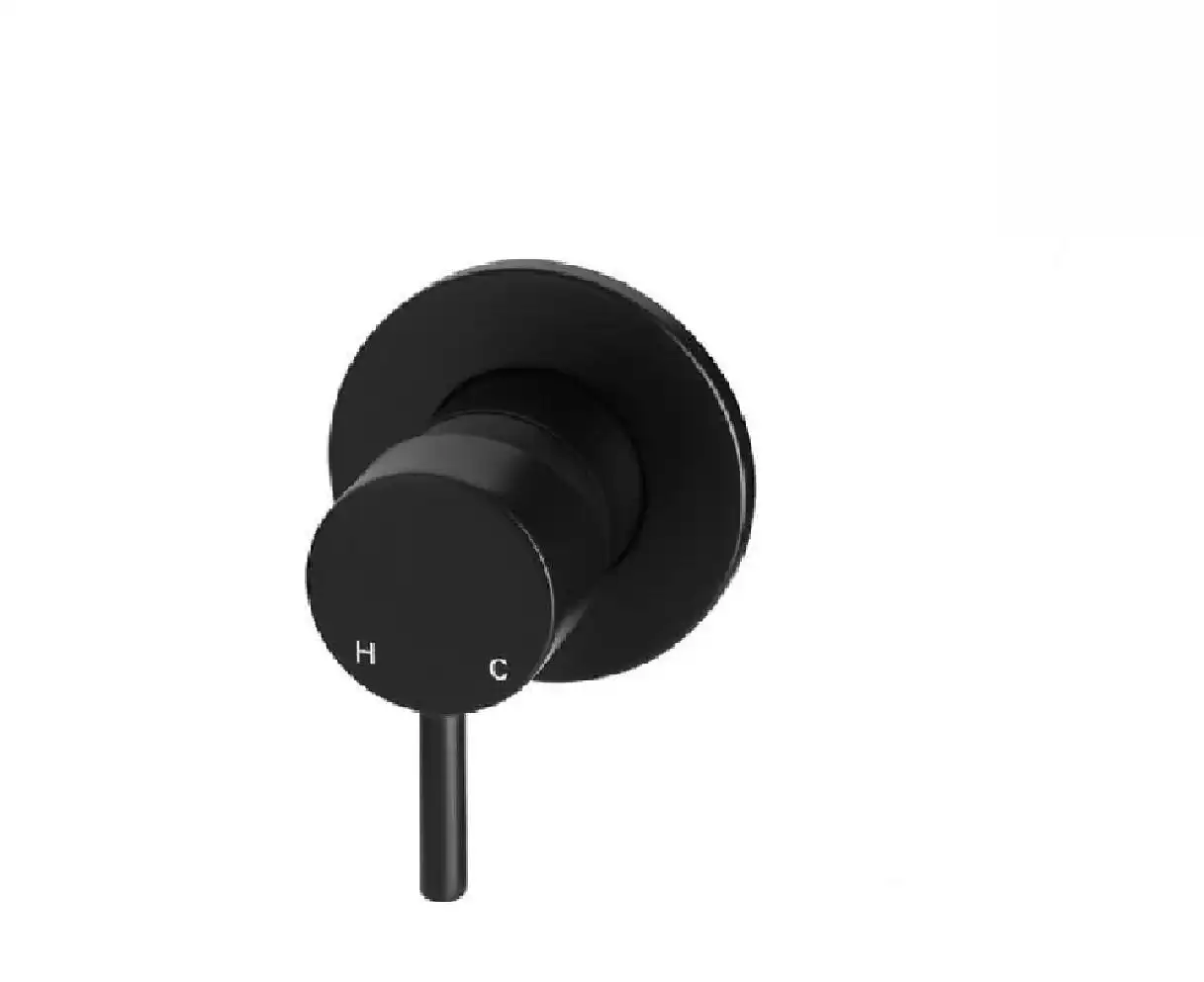 Meir Shower/ Bath Wall Mixer Round Matte Black MW03S