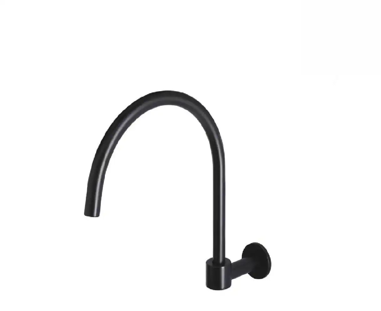 Meir Wall Swivel Spout Round Matte Black MS07