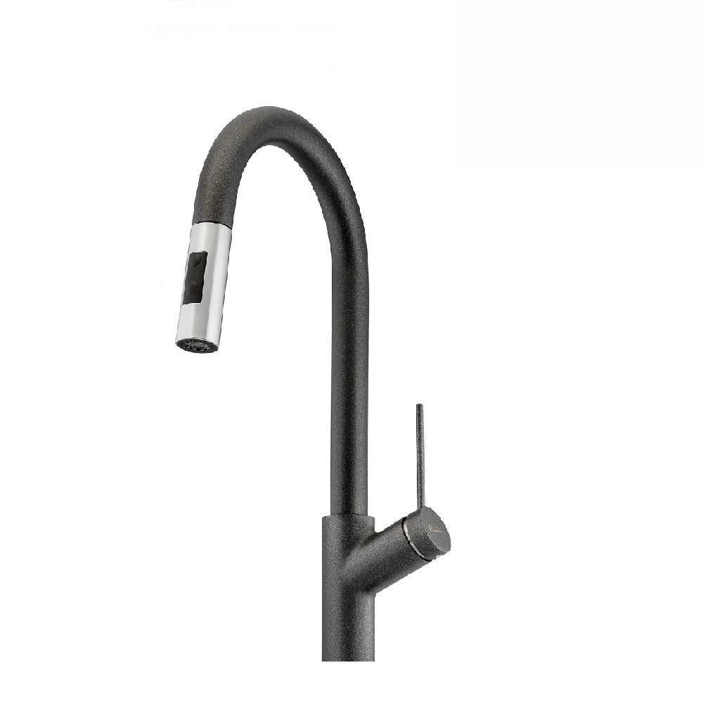 Oliveri Vilo Pull Out Spray Kitchen Mixer Santorini Black VT0426B-ST-BL