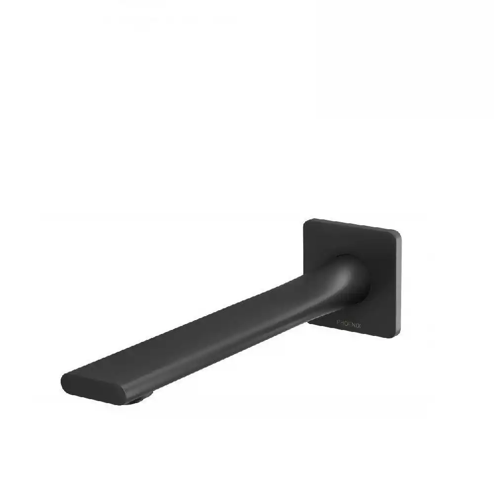 Phoenix Teel Wall Basin Outlet 200mm Matte Black 118-7610-10