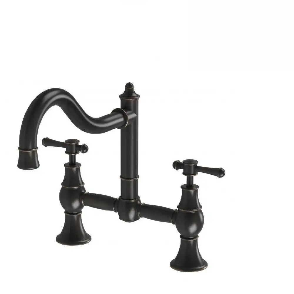 Phoenix Nostalgia Lever Exposed Sink Set Shepherds Crook Antique Black NS135-33