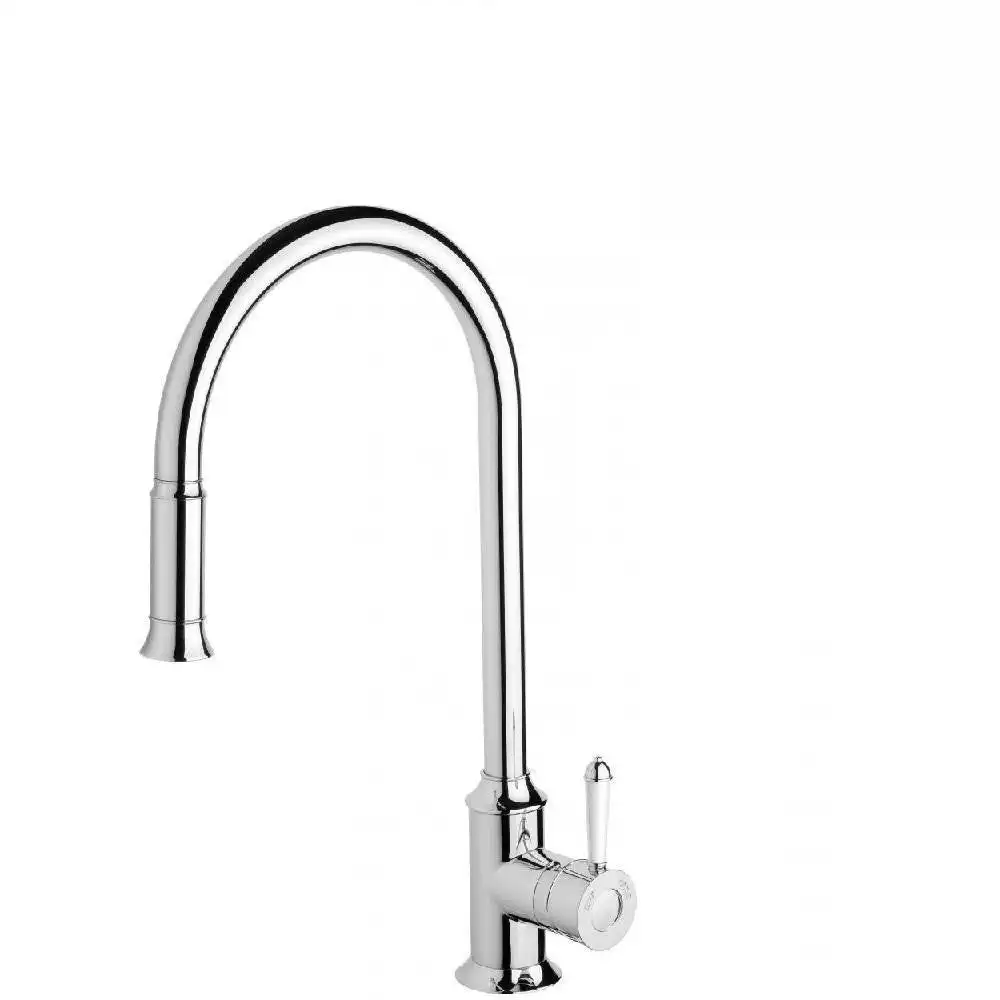 Phoenix Nostalgia Pull Out Sink Mixer Chrome/ White NS710-62