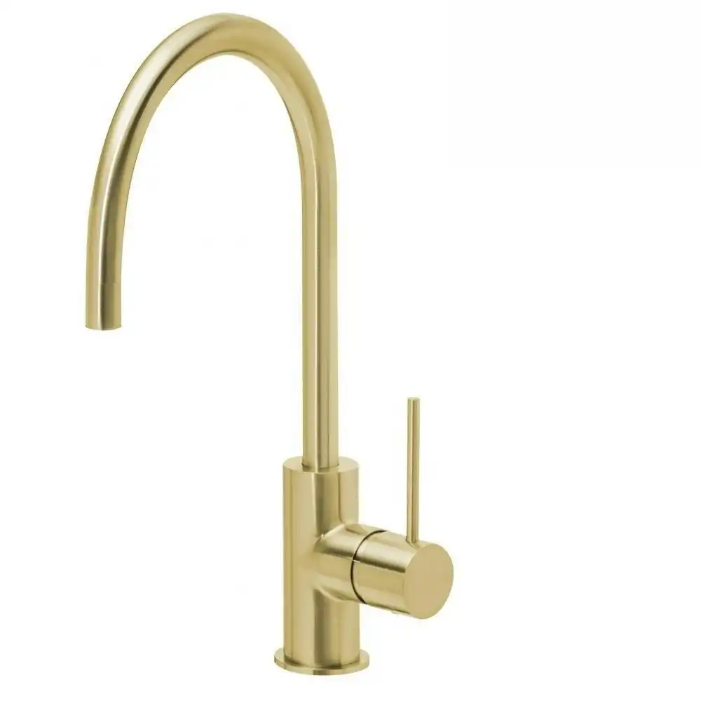 Phoenix Vivid Slimline Sink Mixer 220mm Gooseneck Brushed Gold VS733-12