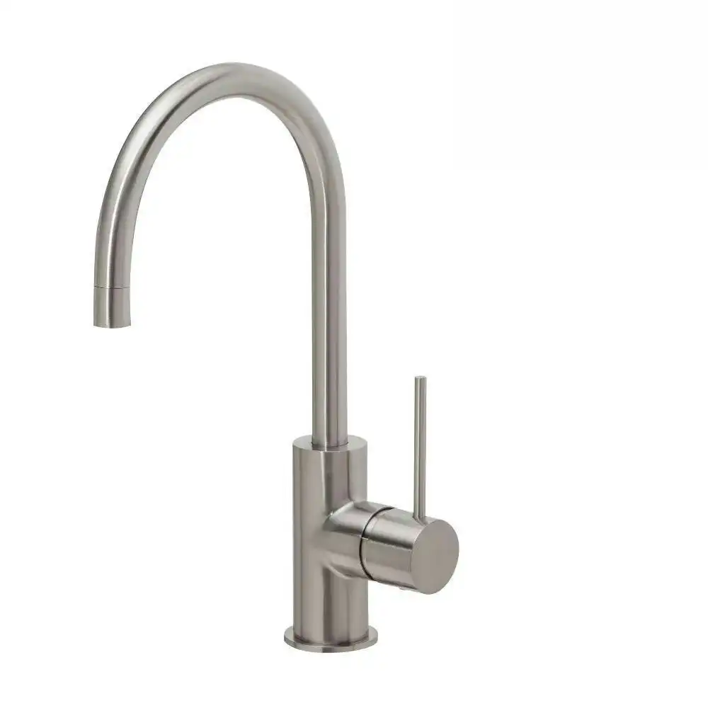 Phoenix Vivid Slimline Sink Mixer 160mm Gooseneck Brushed Nickel VS735 BN