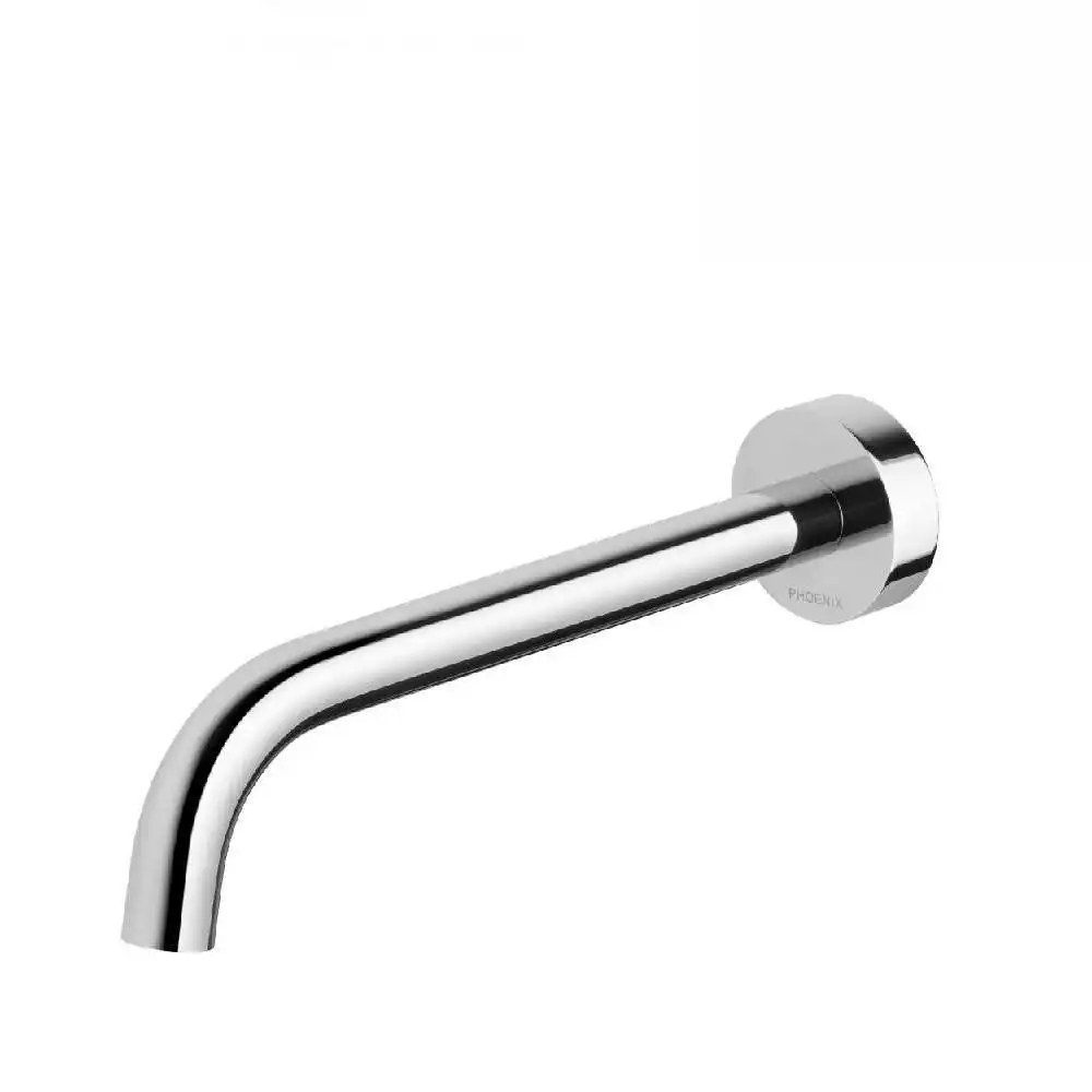 Phoenix Vivid Slimline Wall Bath Outlet 230mm Curved Chrome VS7640-00