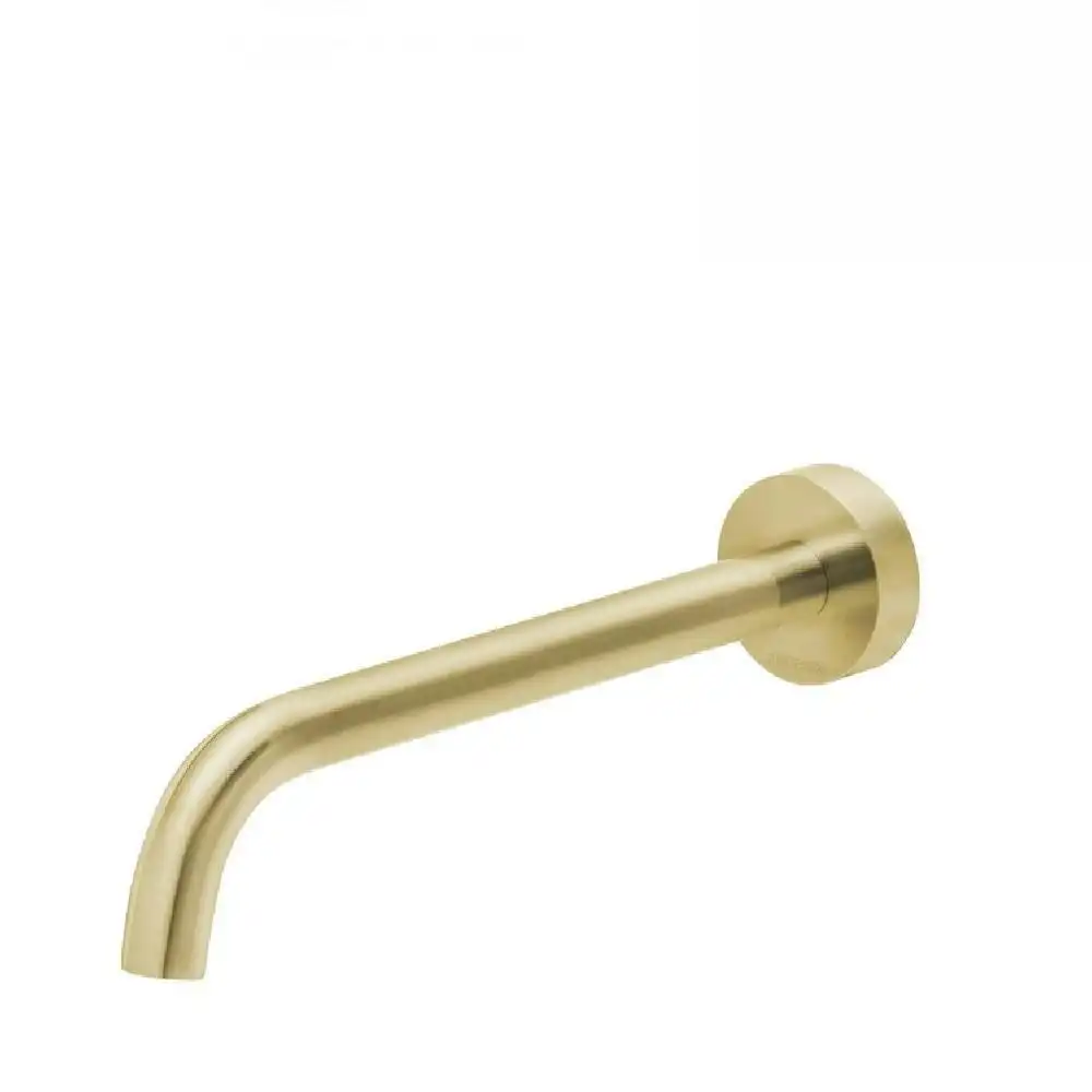 Phoenix Vivid Slimline Wall Bath Outlet 230mm Curved Brushed Gold VS7640-12