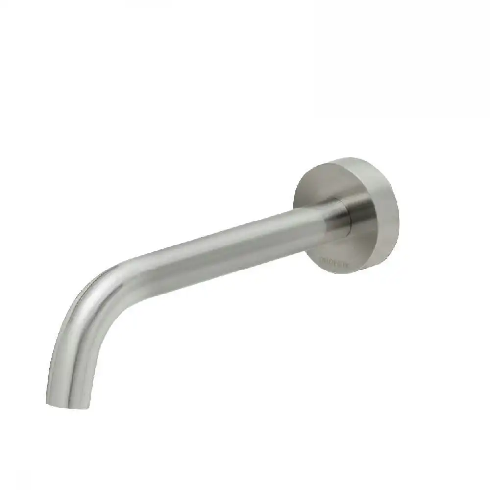 Phoenix Vivid Slimline Wall Basin Outlet 180mm Curved Brushed Nickel VS774 BN