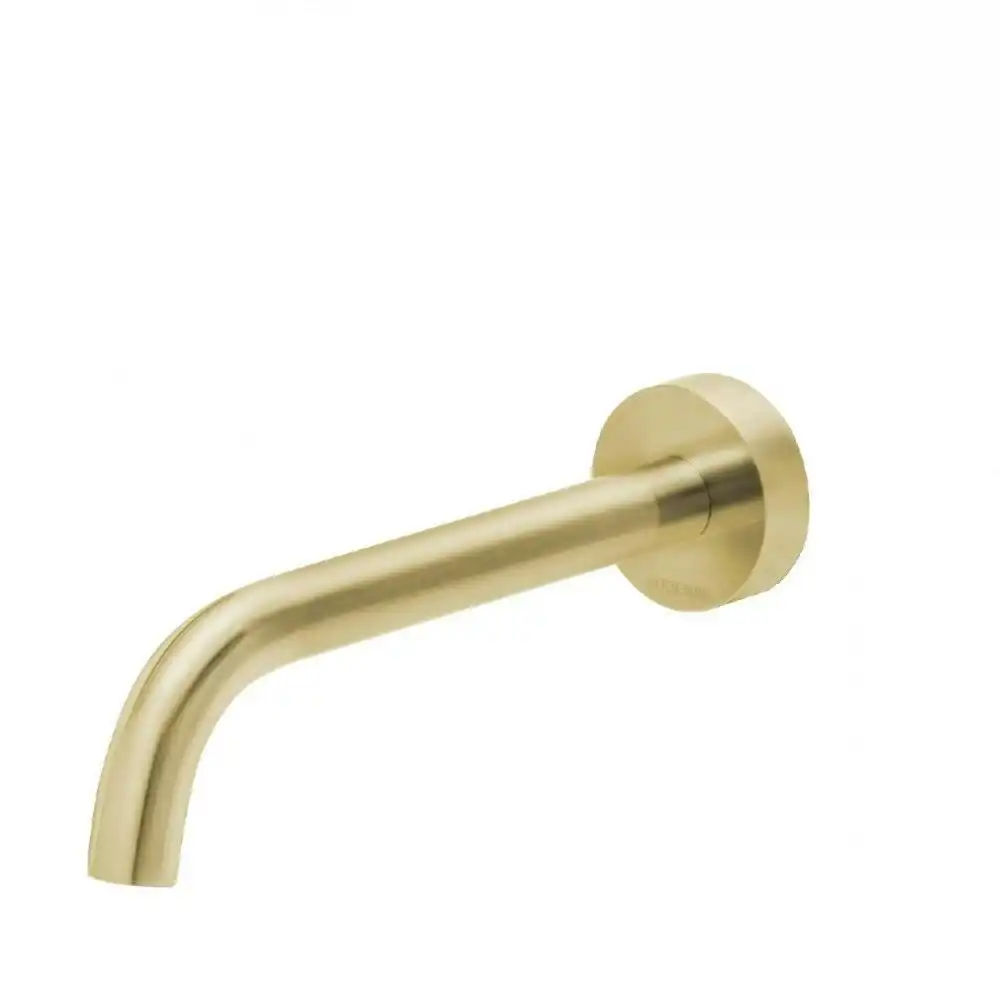 Phoenix Vivid Slimline Wall Basin Outlet 180mm Curved Brushed Gold VS774-12