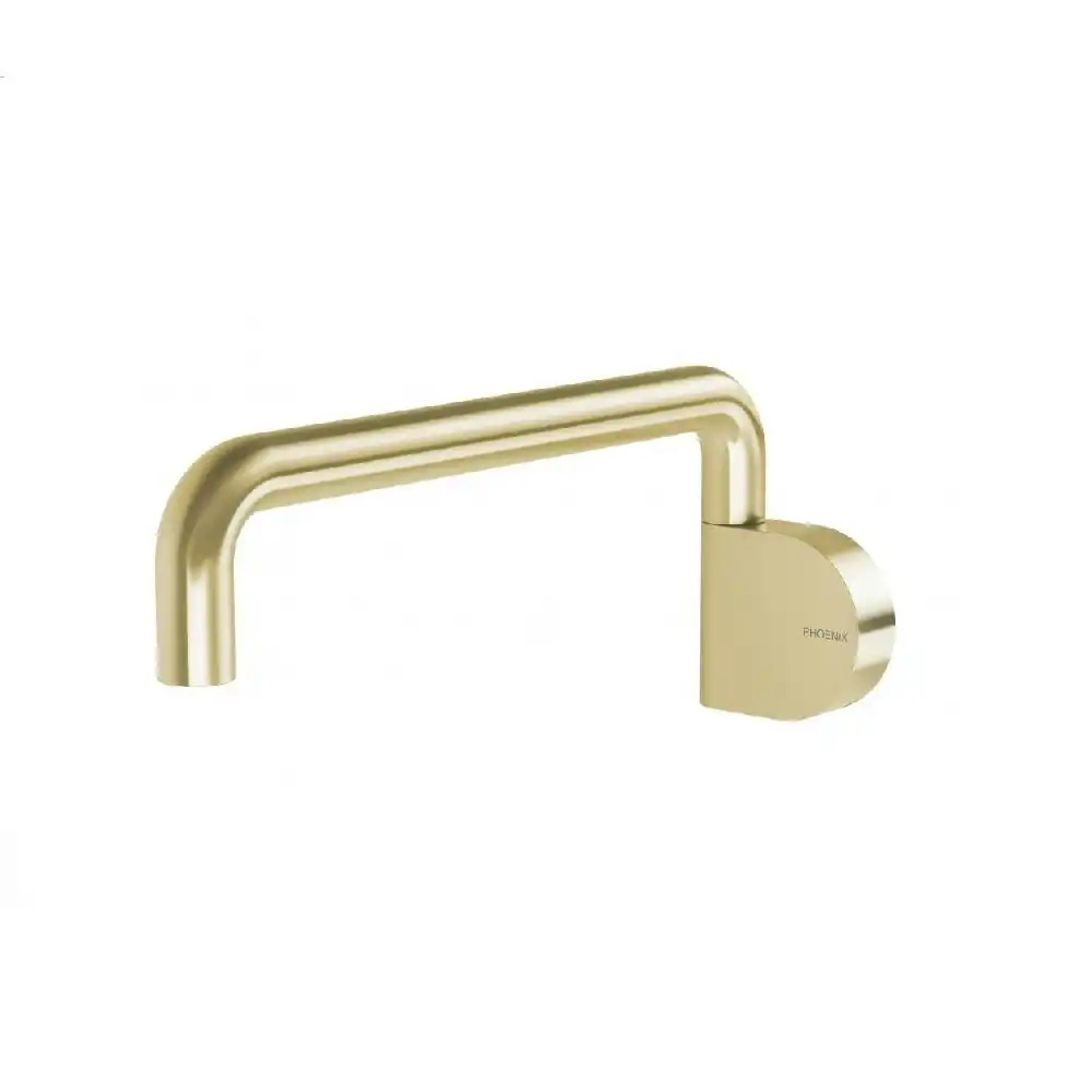 Phoenix Designer Swivel Bath Outlet 230mm Round Brushed Gold 121-0880-12