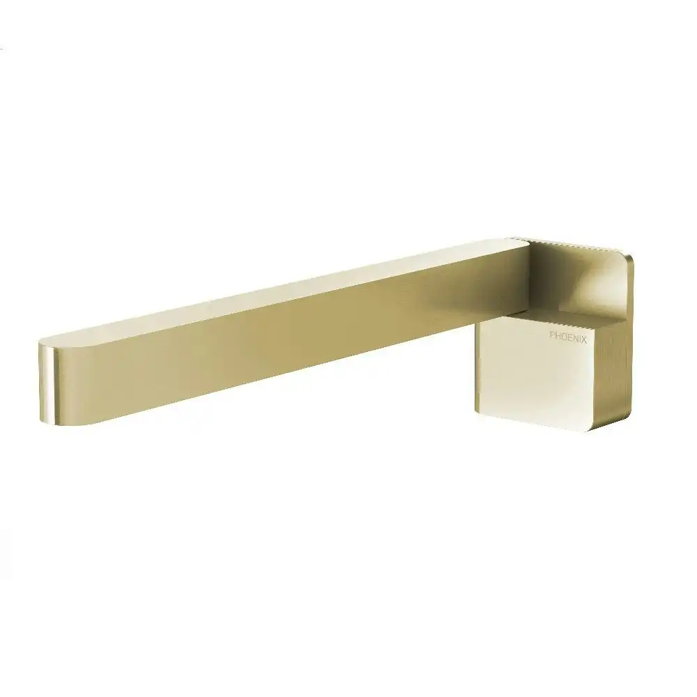 Phoenix Designer Swivel Bath Outlet 230mm Square Brushed Gold 121-0881-12