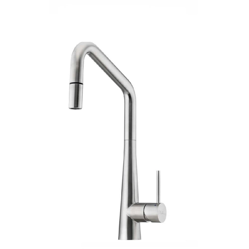 Oliveri Essente Square Gooseneck Pull Out Sink Mixer Stainless Steel SS2575