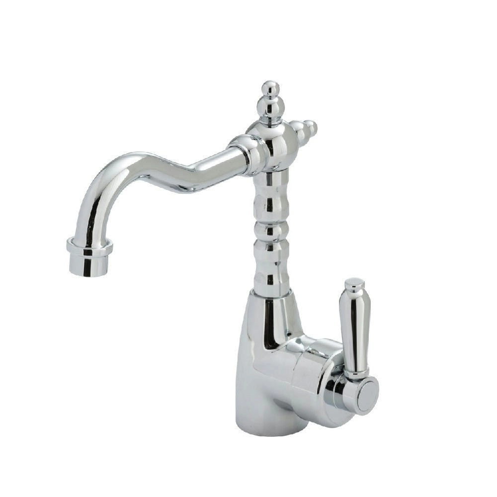 Fienza Eleanor Shepherds Crook Basin Mixer Chrome with Chrome Handle 202103CC