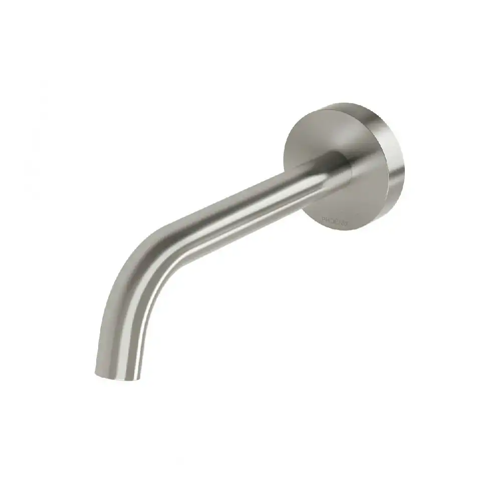 Phoenix Vivid Slimline Plus Wall Basin/ Bath Outlet 180mm Brushed Nickel 119-0810-40