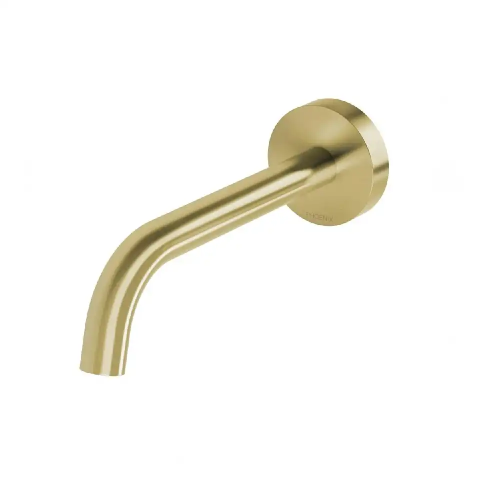 Phoenix Vivid Slimline Plus Wall Basin/ Bath Outlet 180mm Brushed Gold 119-0810-12