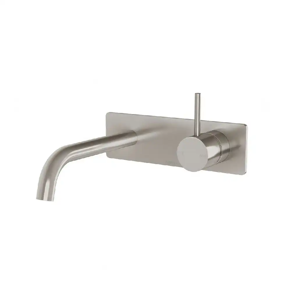 Phoenix Vivid Slimline Up Wall Basin/ Bath Mixer Set Brushed Nickel 112-7813-40