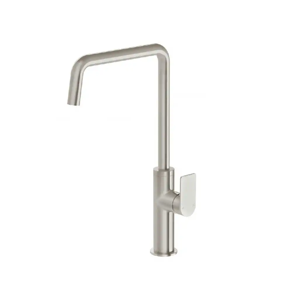 Phoenix Mekko Sink Mixer 190mm Squareline Brushed Nickel 115-7300-40