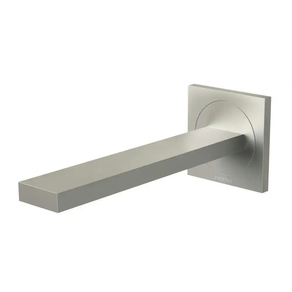 Phoenix Ortho Wall Basin/ Bath Outlet 200mm Matte Brushed Nickel 100-7620-44