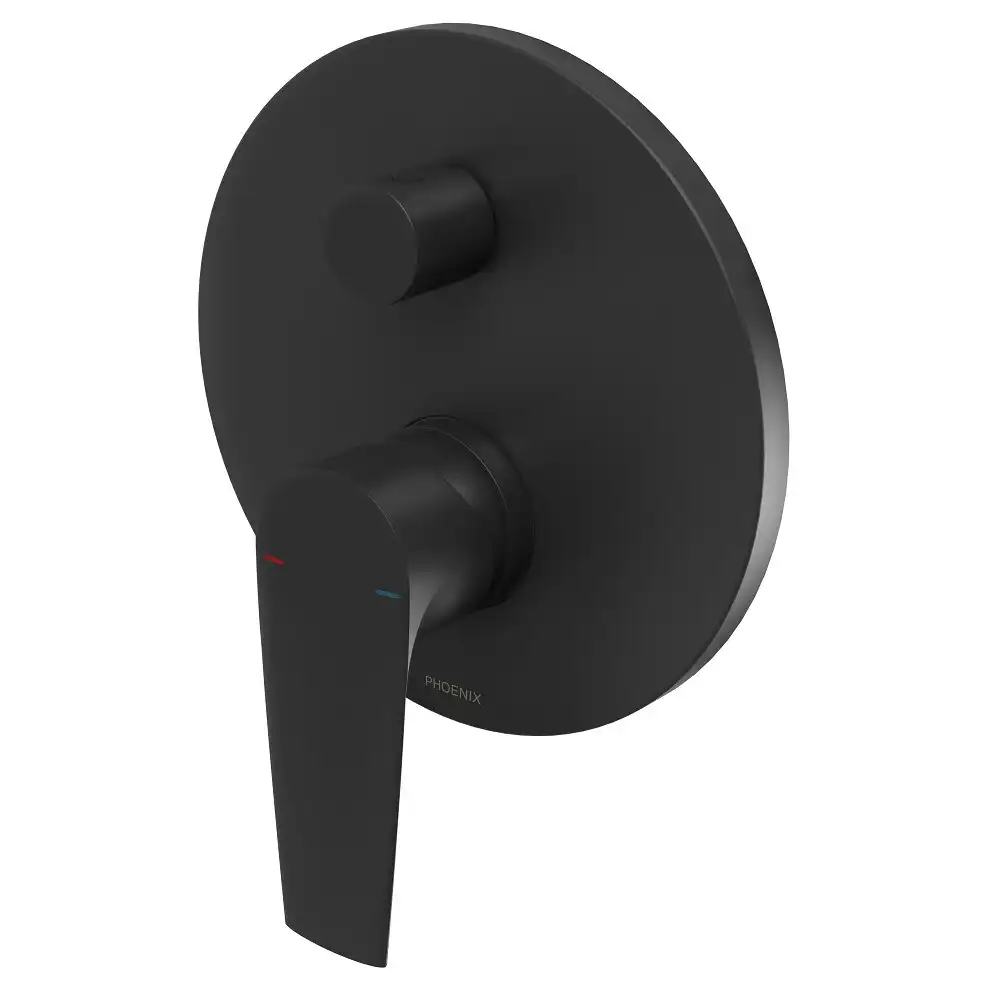 Phoenix Arlo Shower Diverter Mixer Matte Black (Trim Kit & Body) 151-7940-10 + 150-7930-10