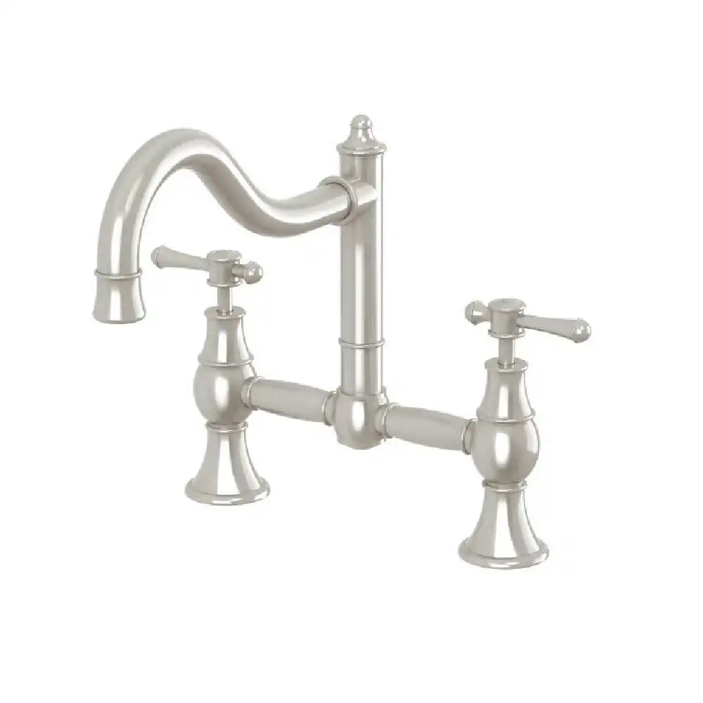 Phoenix Nostalgia Exposed Sink Set Shepherds Crook Brushed Nickel NS135-40