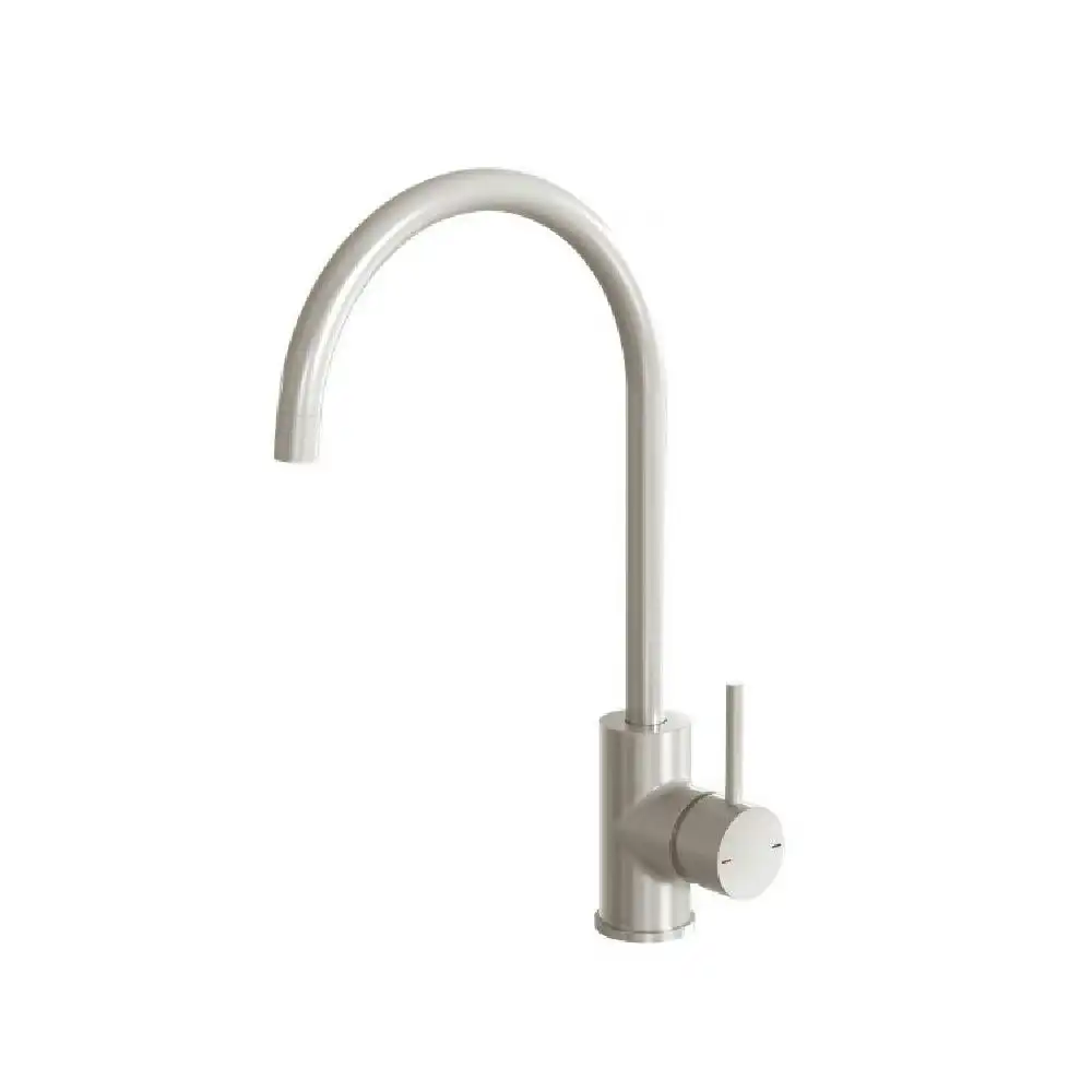 Phoenix Pina Sink Mixer 200mm Gooseneck Brushed Nickel 153-7330-40