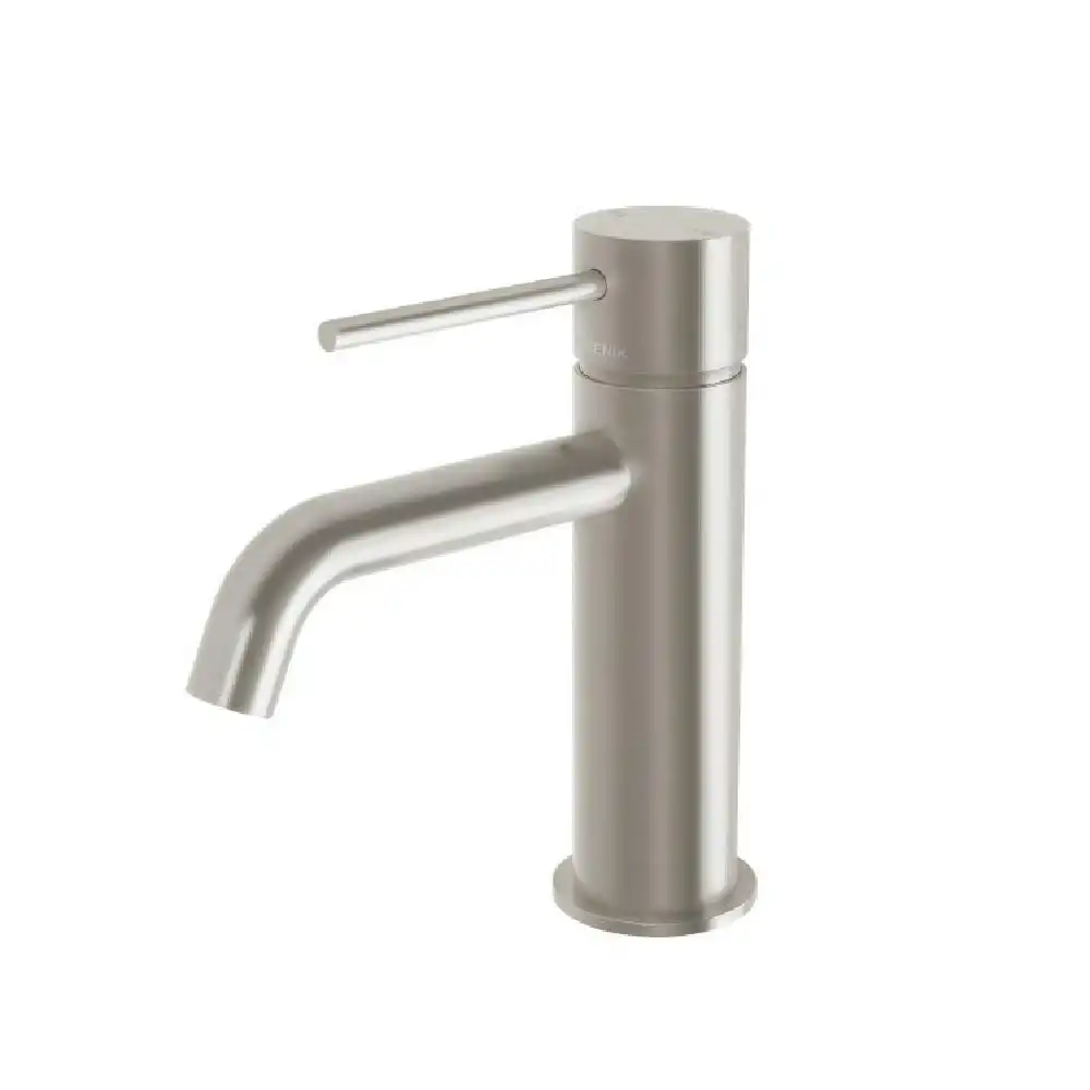 Phoenix Vivid Slimline Basin Mixer Curved Outlet Brushed Nickel VS7701-40