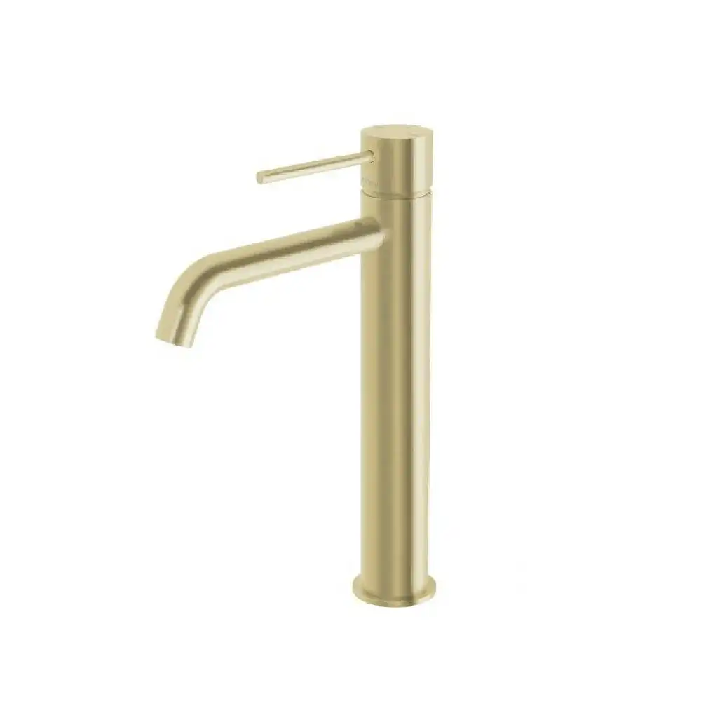 Phoenix Vivid Slimline Vessel Mixer Curved Outlet Brushed Gold VS7901-12