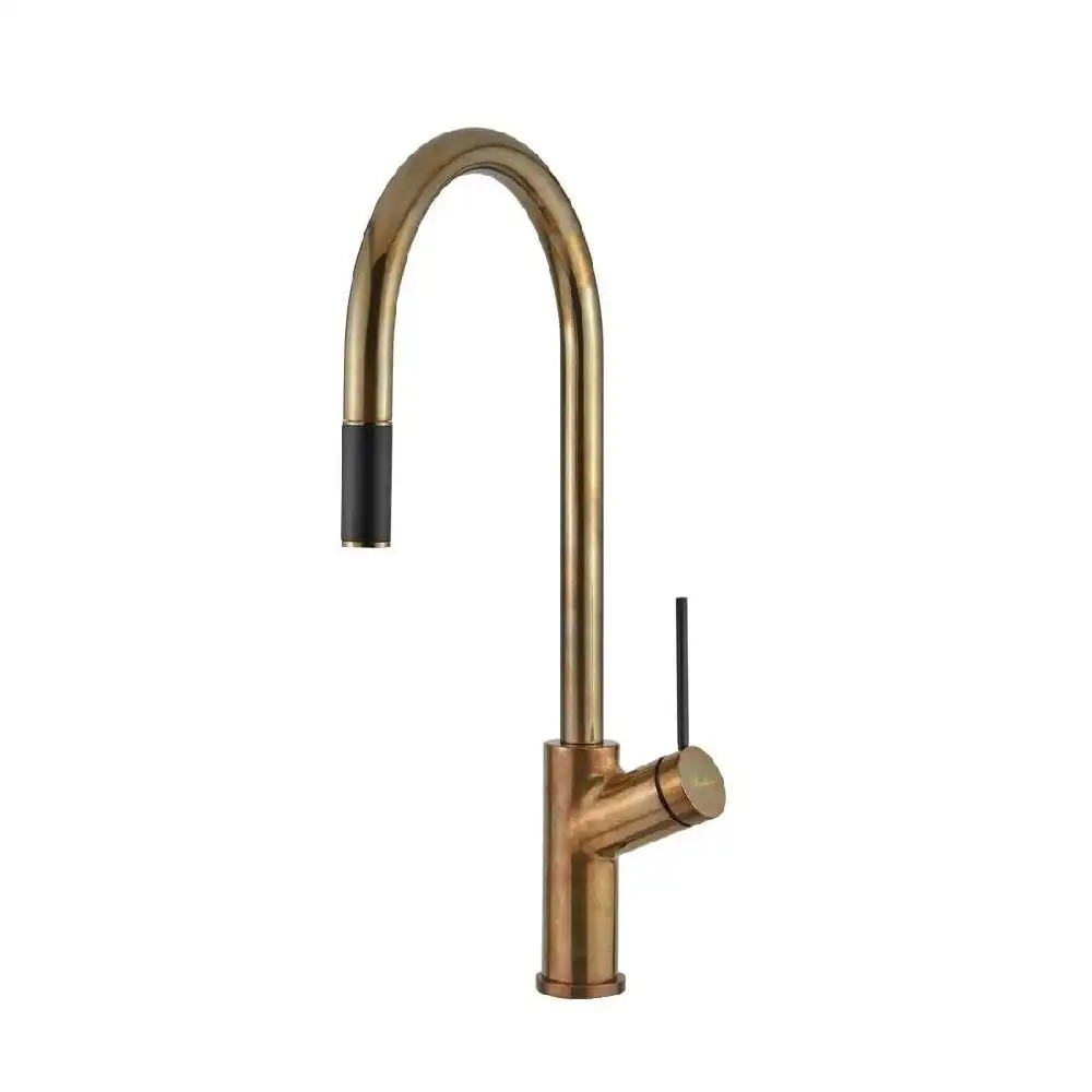 Oliveri Vilo Sink Mixer with Pull Out Natural Brass VT0398B-NB