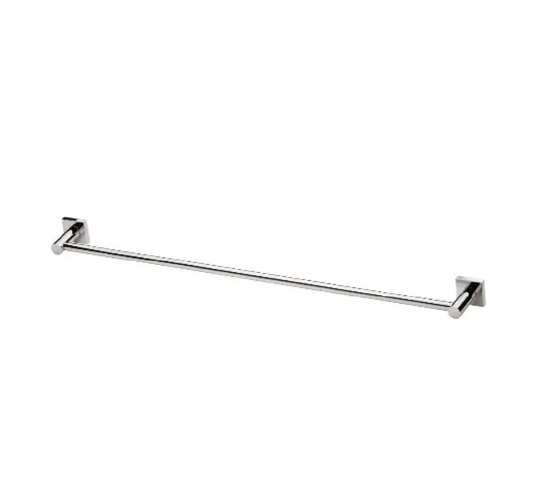 Phoenix Radii Single Towel Rail 800mm Square Plate Chrome RS803 CHR